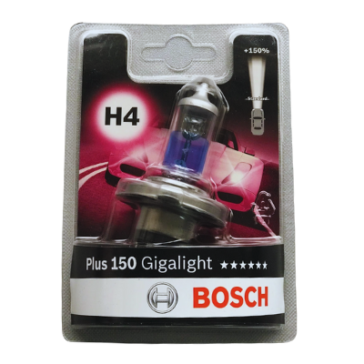 BOMBILLO HALOGENO H4 P43T-38 12V 55/60W FARO GIGALIGHT PLUS 150% PREMIUM BLISTER X 1 1987301136 64193NL-HCB 50440NXNU
