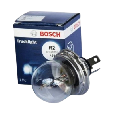 BOMBILLO HALOGENO R2 P45 24V 5055W FARO TRUCKLIGHT OEM CAJA UNIDAD 0986GL0203 1987302875 64196TSP 13620 MERCEDES BENZ