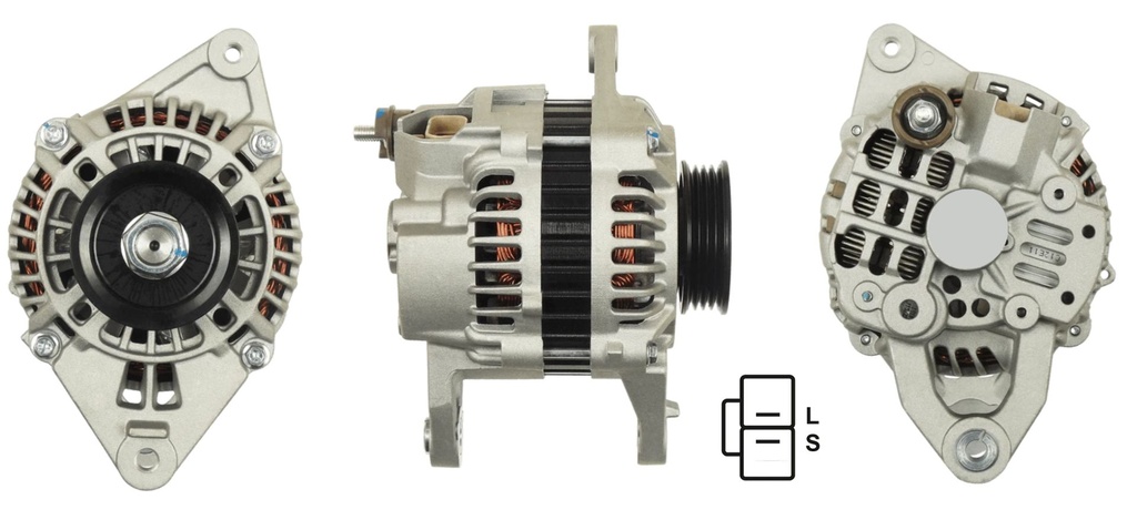 [26A5TA0391] ALTERNADOR MITSUBISHI PAJERO MONTERO L400 2.4 2.6 PATA RECTA 12V 70AMP 4PK 2 PINES TIPO MITSUBISHI