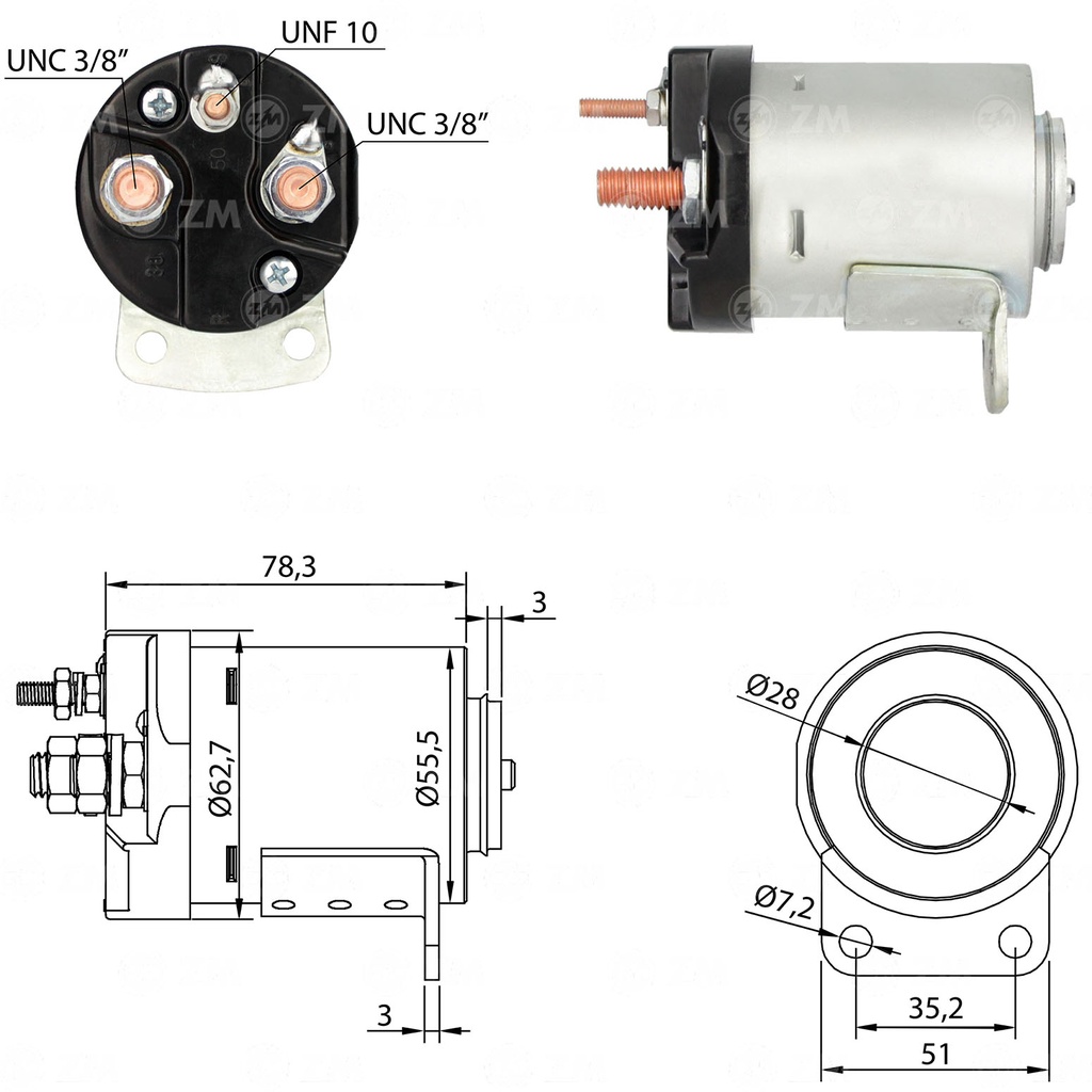 [02ZM-5501] AUTOMATICO ARRANQUE HARLEY DAVIDSON 12V MOTOCICLETA