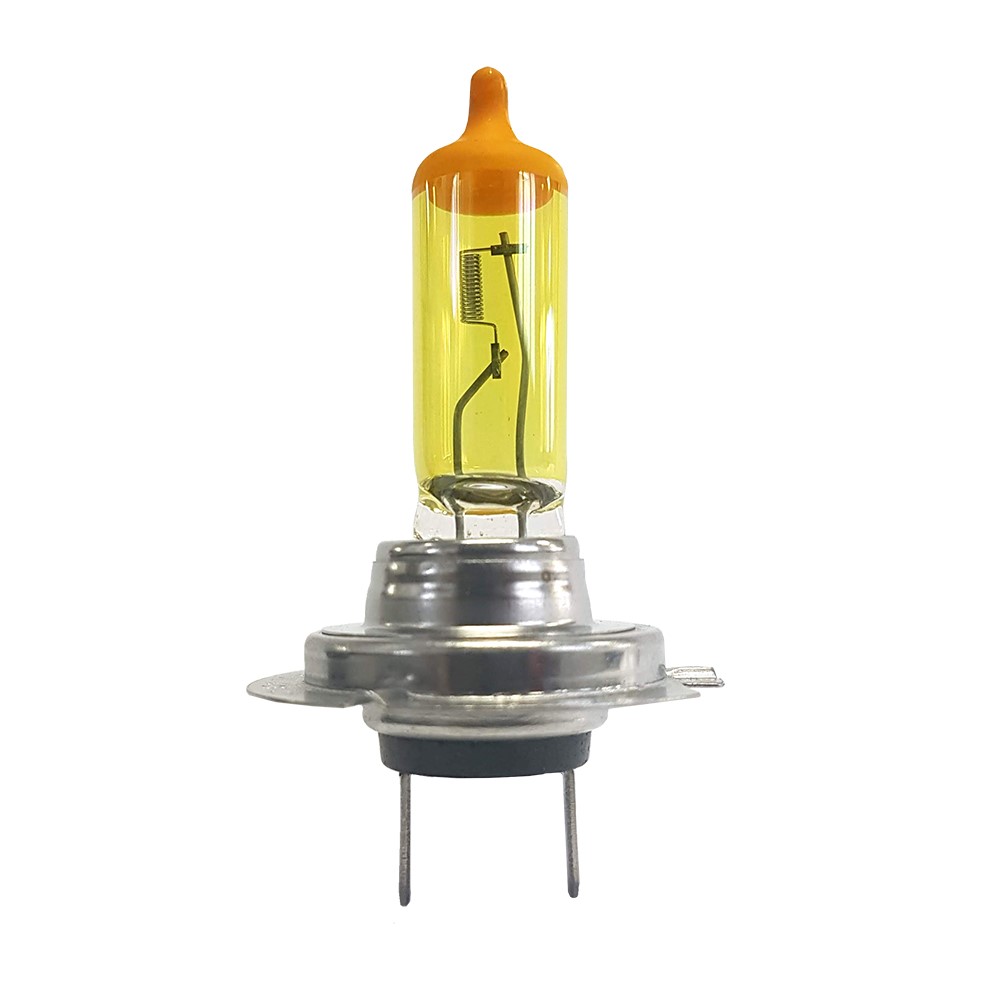 BOMBILLO HALOGENO H7 PX26D 12V FARO AMARILLO CAJA X UNIDAD