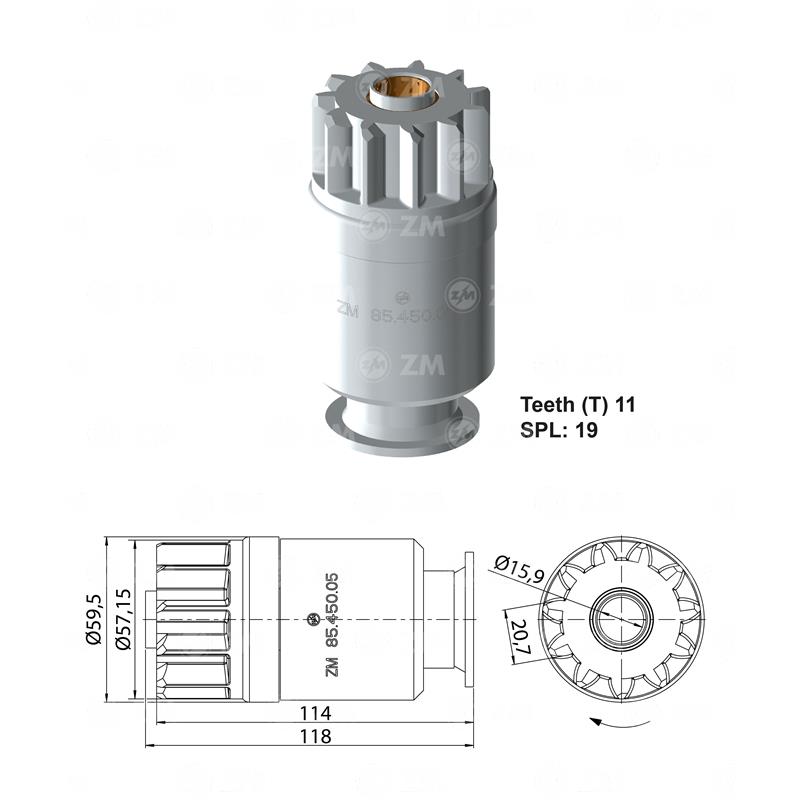 BENDIX RELACIONADO 40MT 42MT 50MT 11D TIPO DELCO