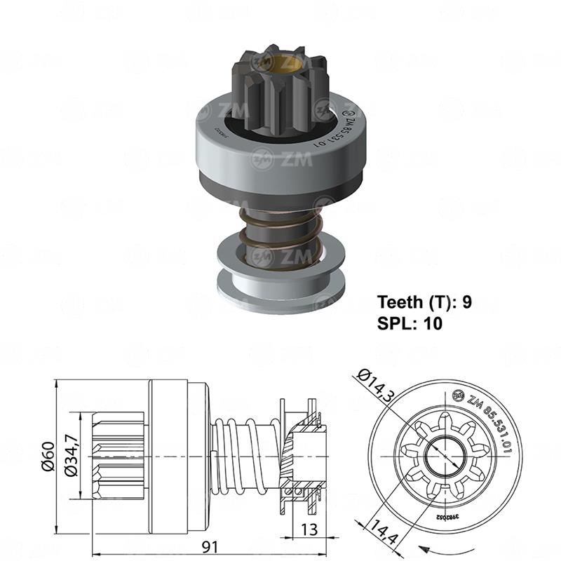 BENDIX MERCEDES BENZ Y VOLKSWAGEN BUSETAS 9D