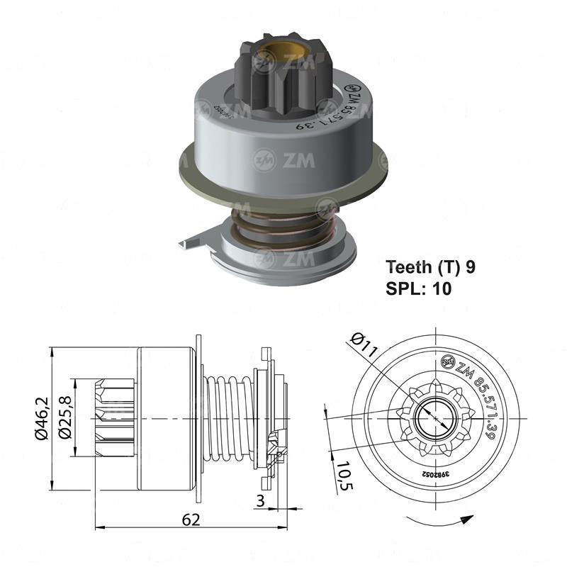 BENDIX VOLKSWAGEN ESCARABAJO BOSCH 9D