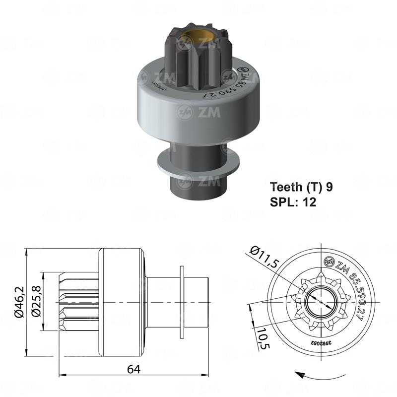 [858559027] BENDIX FIAT PALIO VALEO 9D