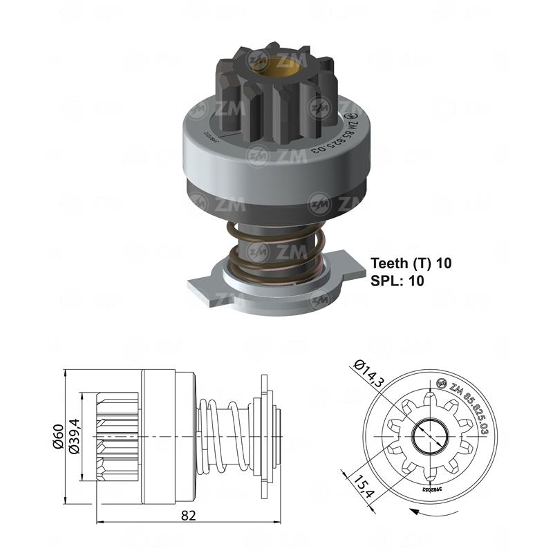 [858582503] BENDIX ISKRA NEW HOLAND PERKINS MAQUINARIA TRACTORES 10D