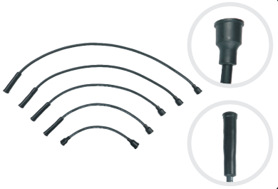 [833000401] CABLE ENCENDIDO MAZDA 323 HS - NX - NS, NT CARBURADOR  1986 - 1997  1.3L - 1.5L