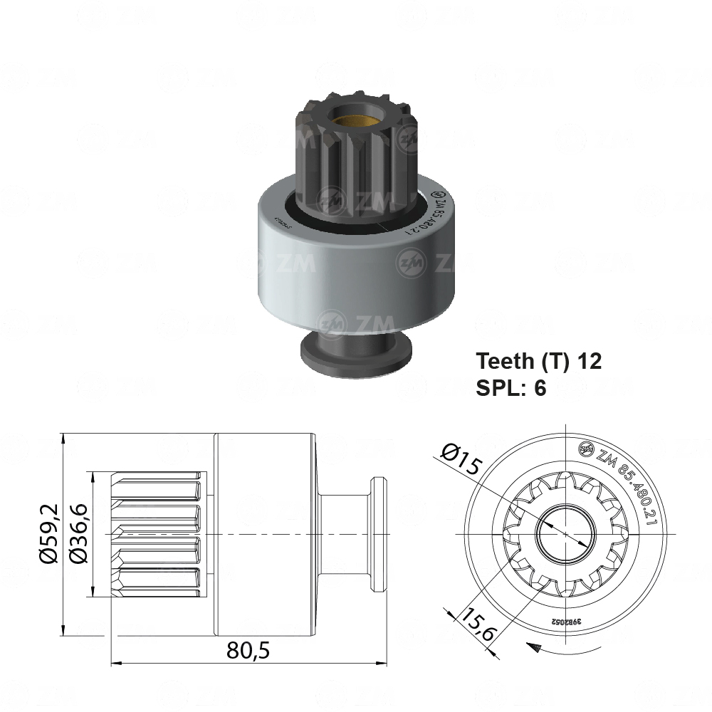 BENDIX JAC CON ARRQ PRESTOLITE T-12