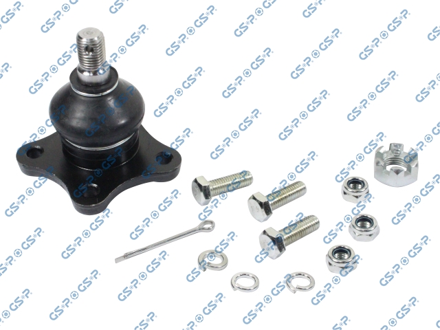 ROTULA SUPERIOR MITSUBISHI MONTERO 3.0 V6 1997-2007 PAJERO NATIVA 3.0 1998-2008 (3 TORNILLOS-3 TUERCAS-3 GUASAS-PIN PASADOR-TUERCA DE PINAR)