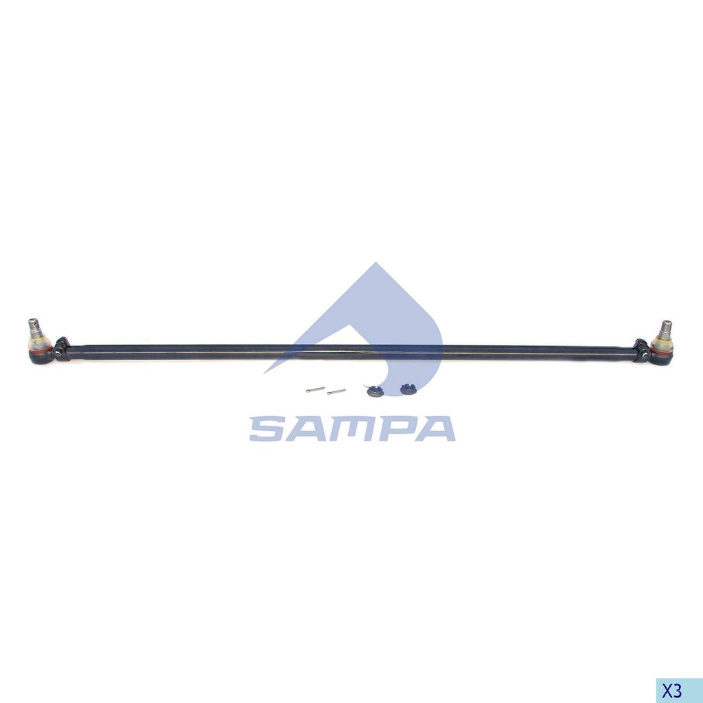 [66097.225-01] BARRA DIRECCION MERCEDES ATEGO 1014 1017 1215 L: 1605 MM OEM 97033002003