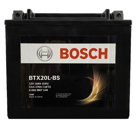BATERÍA BTX2OL-BS ATV-S, UTV-S, HONDA, YAMAHA, KYMCO, KAWASAKI 12V/18AH/CCA 270A M6/GM 175*87*155MM  MOTOCICLETA