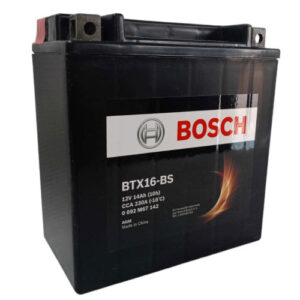BAETRÍA BTX16-BS ATV-S, UTV-S, SUZUKI, KAWASAKI, PIAGGIO 12V/14AH/CCA 230A M6/AGM 150*87*161MM MOTOCICLETA