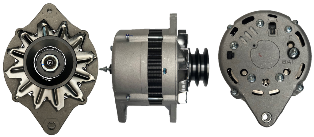 [2623700-AA000] ALTERNADOR CHEVROLET NPR NKR MAZDA TURBO MITSUBISHI CANTER 12V 60AMP 80MM 2PINES P: 2V OD72 T:HITACHI V:EXT