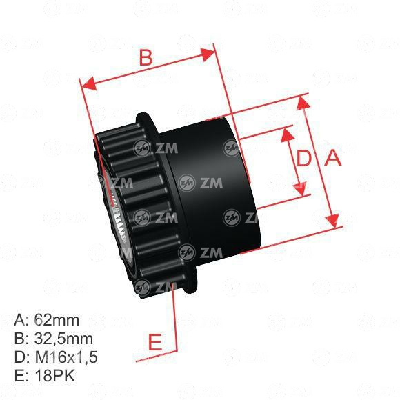 POLEA RUEDA LIBRE VOLVO XC60