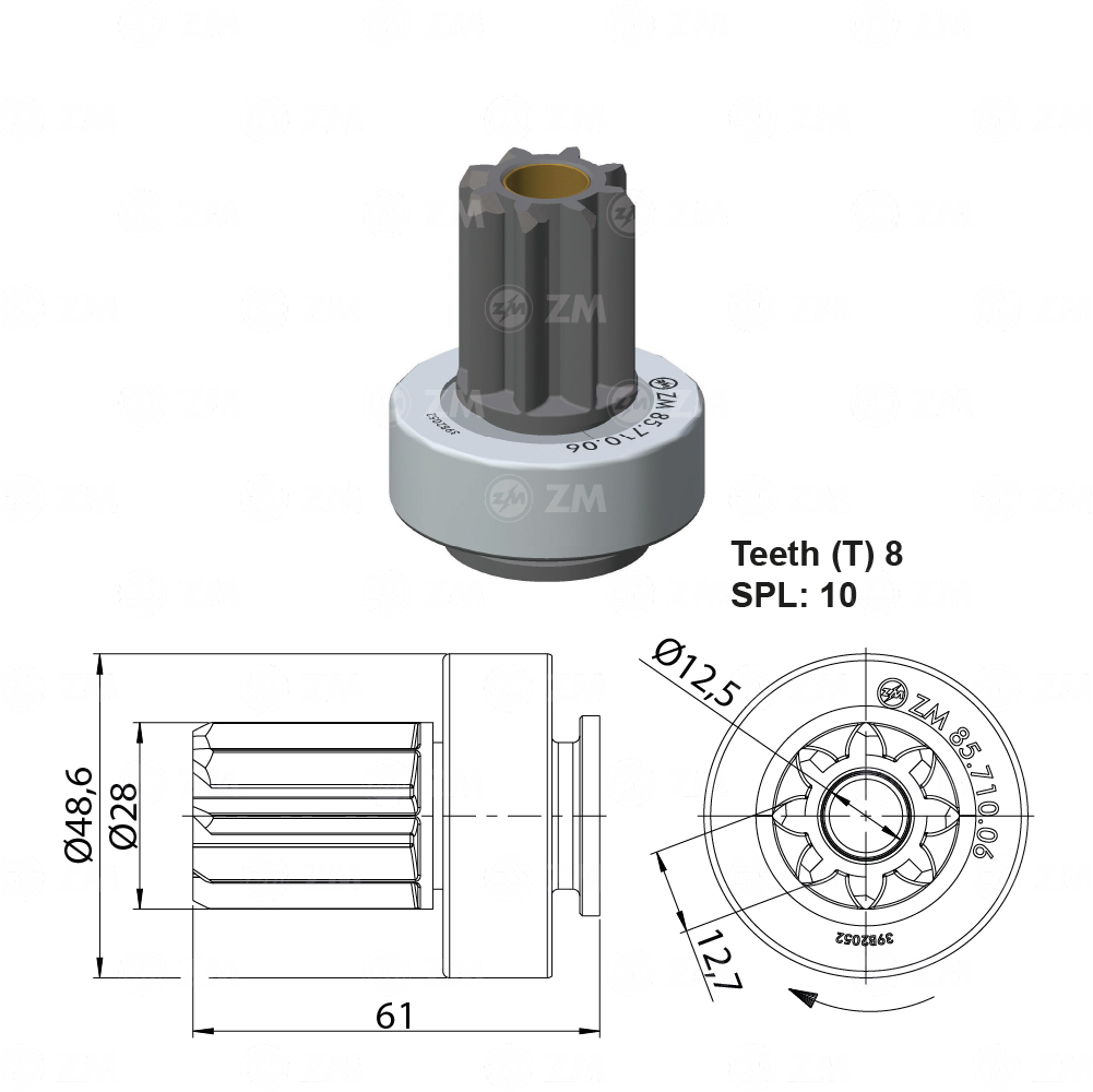 [858571006] BENDIX NISSAN SENTRA B13 B14 TIPO BOSCH 8D GIRO IZQUIERDO