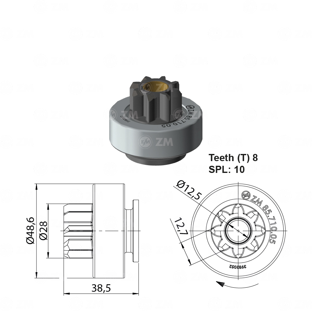 [858571005] BENDIX NISSAN SENTRA HITACHI 8D