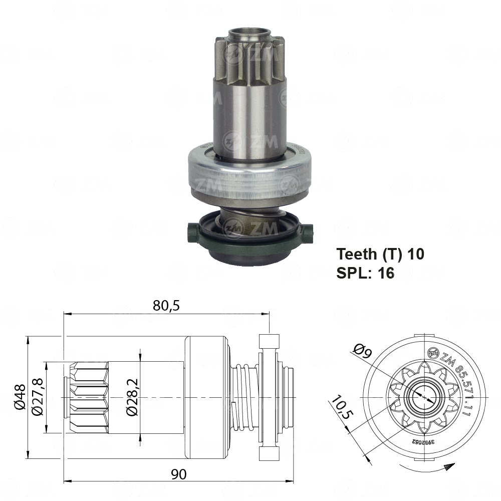 [858557111] BENDIX VOLKSWAGEN GOLF GIRO IZQ 10D