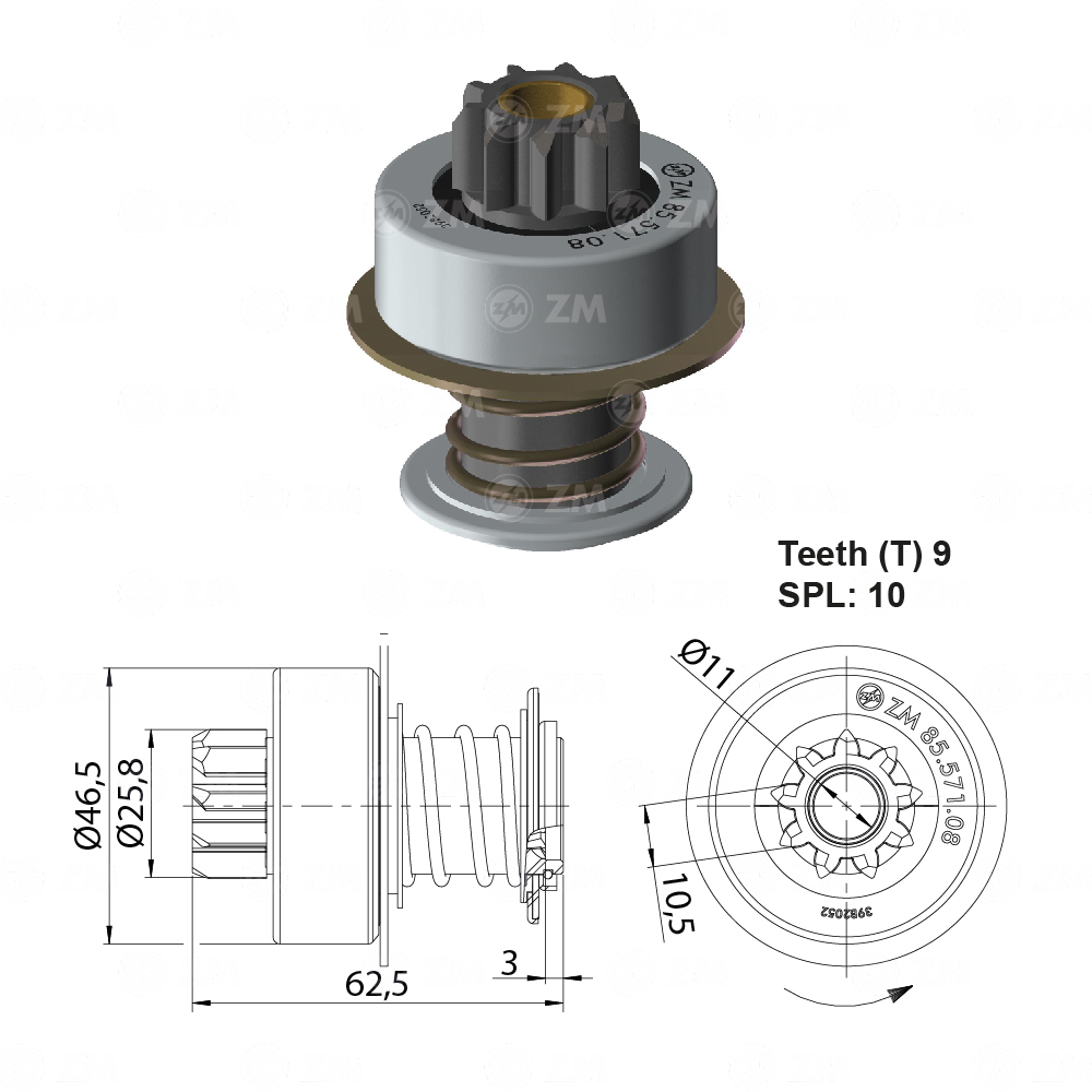 BENDIX VOLKSWAGEN MERCEDES BENZ GIRO IZQUIERDO 9D