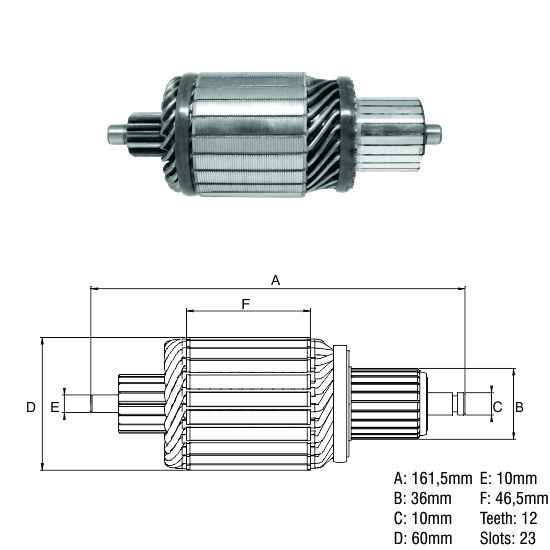 [438381801] INDUCIDO 29MT MERCEDES BENZ ATEGO 1016 TIPO DELCO RELACIONADO 5.4KW 24V 12ESTRIAS