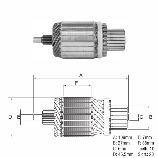 INDUCIDO ARRANQUE FIAT PALIO, STRADA, PALIO CHEVROLET: S10 12V 1.6KW