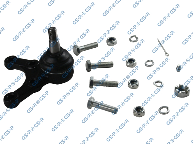 [71S080117] ROTULA INFERIOR MAZDA B1600 1.6 1981-1986 (TRAE 4 TORNILLOS-4 TUERCAS-4 GUASAS-TUERCA-PIN PASADOR-GRASERA)