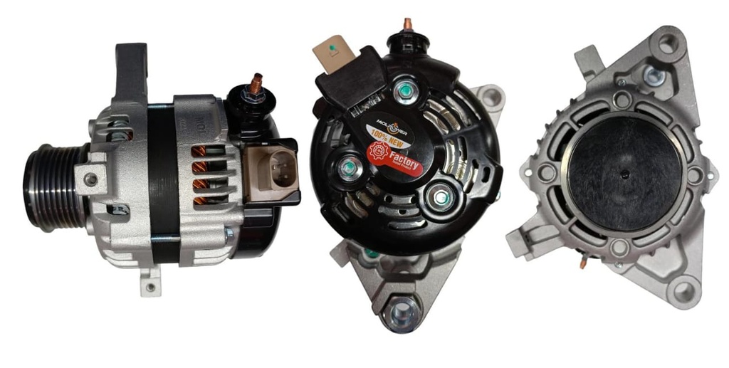 ALTERNADOR TOYOTA HILUX 2.4 2GDFTV 15-16 FORTUNER 2.8 1GD 12V 80AMP 7PK TIPO DENSO 270600L160 270600L190 27060L260 SEÑAL LIN (GA165)