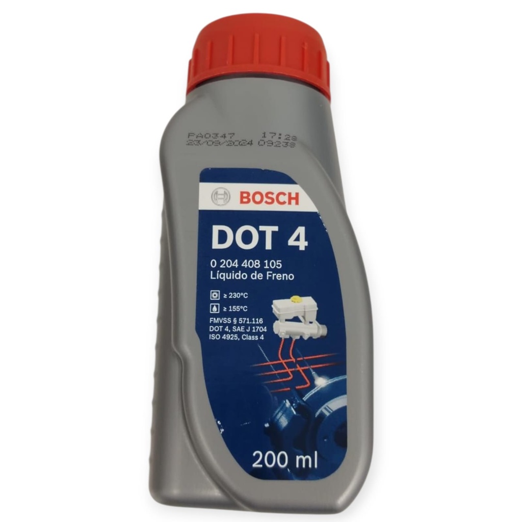 LIQUIDO DE FRENOS DOT4 200ML ITALIANO AMBAR 