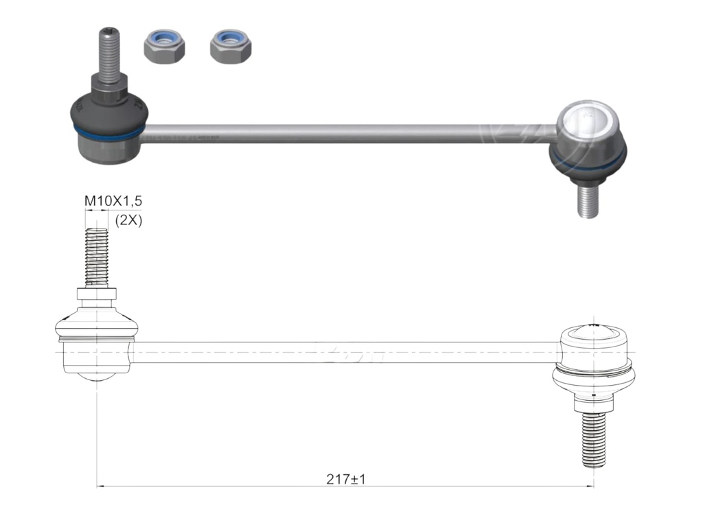 [51ZM-37011943] BIELETA BARRA ESTAB. DEL HYUNDAI 2008-2015 IZQ  