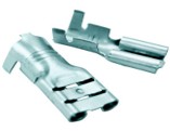 TERMINAL AMERICANO PLANO HEMBRA  SIN PIN, 1/4 DE ANCHO, 19MM DE LARGO, 0.4MM GRUESO DEL MATERIAL. 