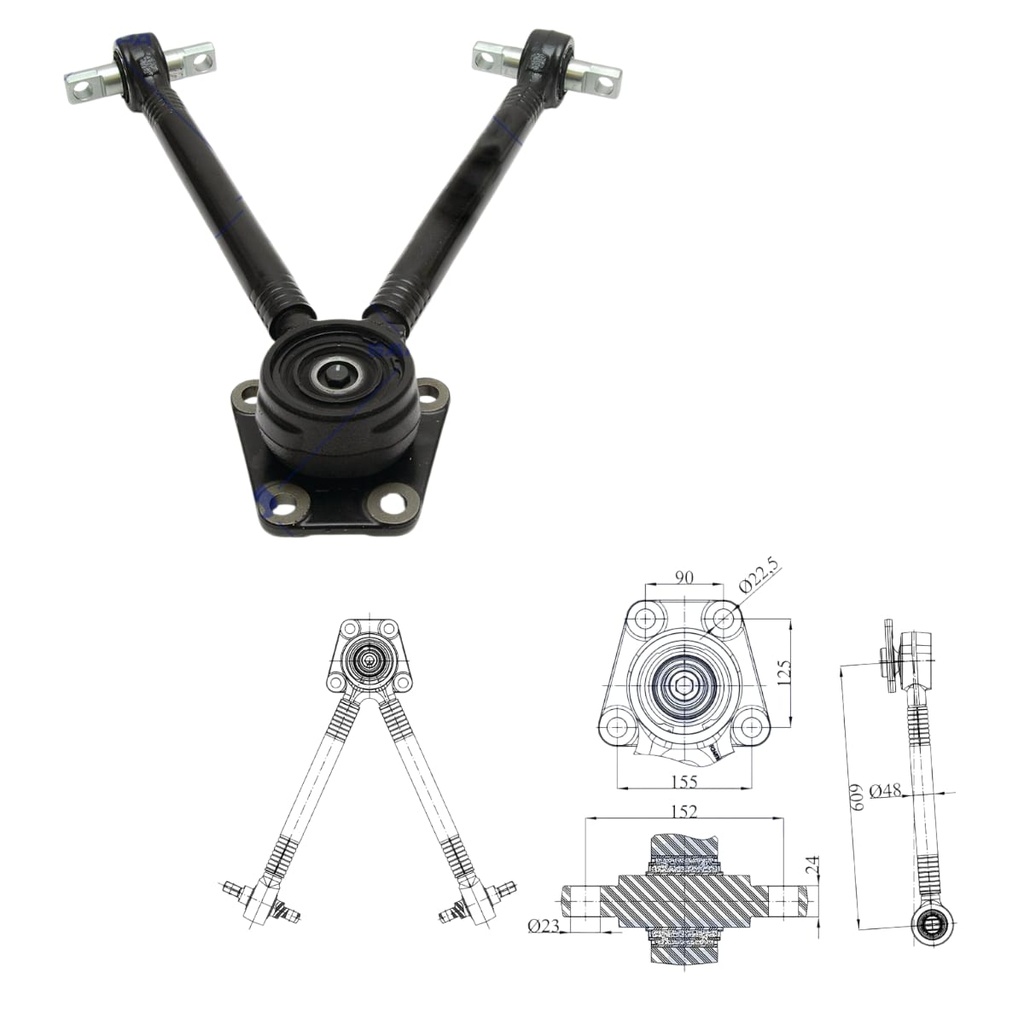 BARRA EN V DAF 1892492 CF65, CF75, CF85, XF95, XF1