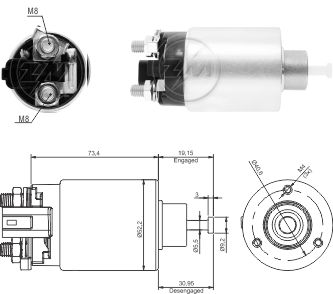 AUTOMATICO HYUNDAI SANTA FE -SONATA KIA SERATO FORTE  12V 3 HUECOS CON PACHA  2007 - 2009 