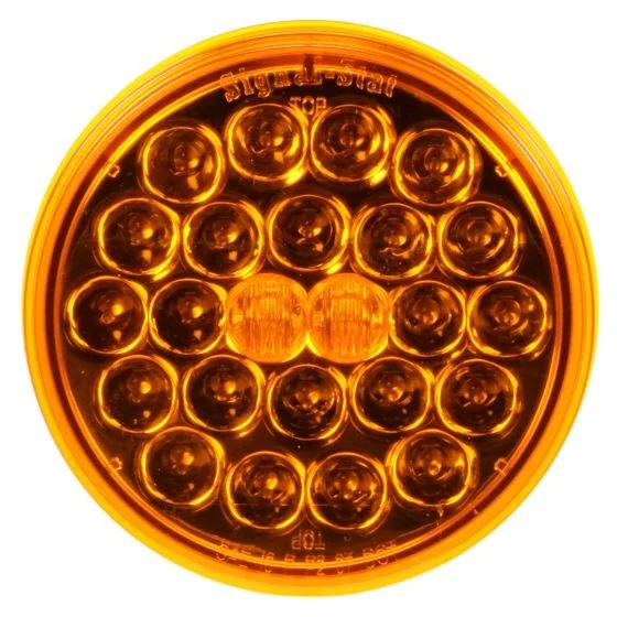 LÁMPARA REDONDA 4" AMARILLA 24 LEDS 12V CONECTOR PL3 NO INCLUIDO 