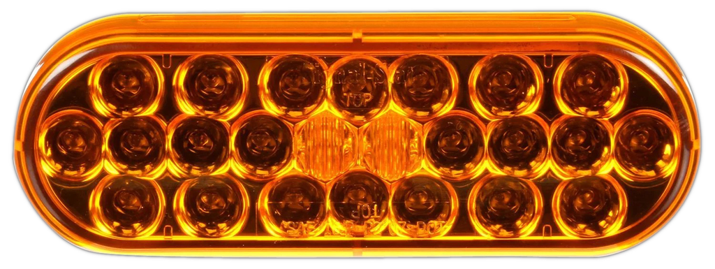 [TL-06050A] LÁMPARA OVALADA 6" AMARILLA 24 LEDS 12V CONECTOR PL3 NO INCLUIDO 
