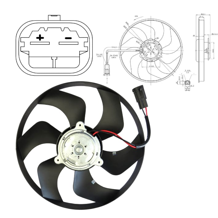 [74GE1012] MOTOVENTILADOR PEUGEOT 307, CTROEN XSARA SIN DEFLECTOR