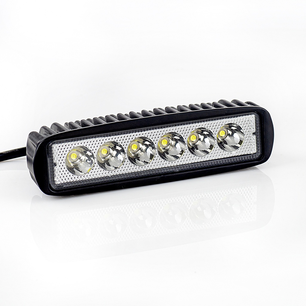 [LDS6STP-0101] EXPLORADORA LED 6" BARRA RECTANGULAR 6 LEDS 18W 10-30V 1200LM LARGO ALCANCE 158X44X50MM