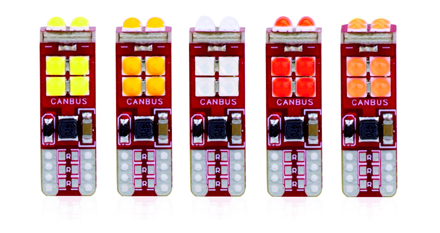 BOMBILLO TABLERO LED T10 12 LEDS WHITE 12V CANBUS