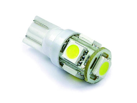 [LDSCLD-L1106 - BLUE] BOMBILLO TABLERO LED T10 5 LED AZUL 12V