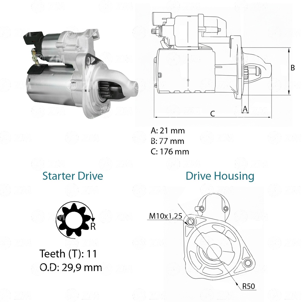 [52ZM 8026103] ARRANQUE PICANTO MORNING2 PUERTAS RELACIONADO 12V T11 1.20KW S:HORARIO T:DELCO