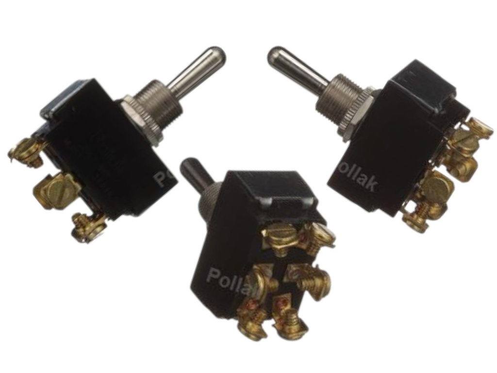 SWITCH LUCES CODILLO ON-OFF-ON 6C 30A TORNILLO RETORNO