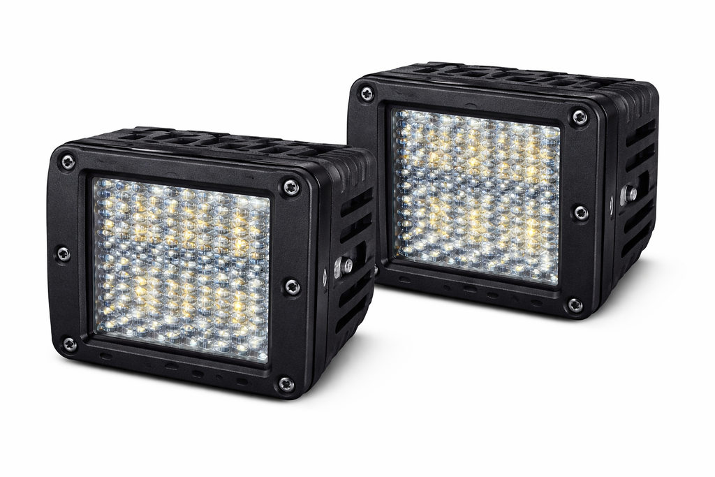 [98357206031] EXPLORADORA LED 1000 LM 12-30V TIPO CUBO CORTO ALCANCE 6000K CONECTOR DEUTSCH ESTRIBO ATORNILLABLE