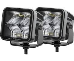 [98358176811] EXPLORADORA LED SET X2 CUADRADA BLACK MAGIC 3.18" 12-24V 3000LM CORTO ALCANCE