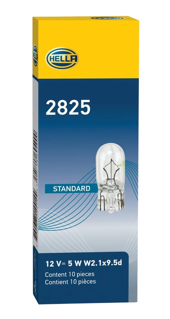 [98358107052] BOMBILLO MINIATURA  2825 12V 5W W2.1X9.5D T3.25