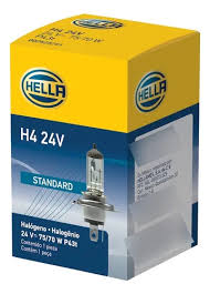 BOMBILLO HALOGENO H4 P43T-38 24V 70/75W FARO STD CAJA X UNIDAD 1987302862 64196TSP 50450 GL46