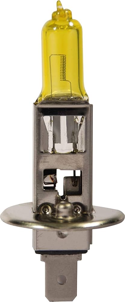 BOMBILLO LUZ AMARILLA H1 12V 55W P14.5S T2.5 CAJA X UNIDAD