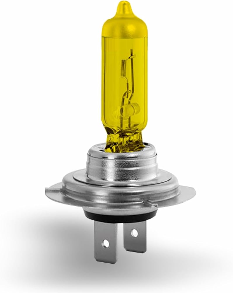 BOMBILLO LUZ AMARILLA H7 12V 55W PX26D T4.625 CAJA X UNIDAD