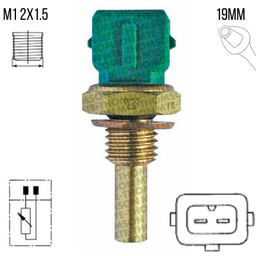 [46R4059] SENSOR TEMPERATURA REFRIGERANTE (ECT) CHERRY TIGGO PEUGEOT 206 307 306