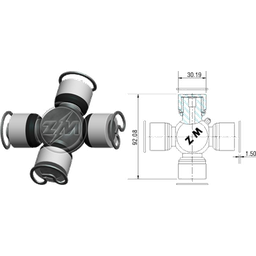 [543500104] CRUCETA CARDAN FORD 60 TRACTORES