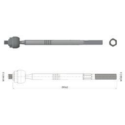 [51ZM-17011458] TERMINAL AXIAL FORD FOCUS 2010 VOLVO C30 2006-2012 S40 II(544) 2004-2012 M16-1.50 M14-1.50 132N.M DERECHA-IZQUIERDA