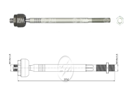 [51ZM-17011601] TERMINAL AXIAL TOYOTA COROLLA E11_12_13 1992 L:317RC:M14-1 50RP:M14-1 50TP:78N.MTC86N.M 