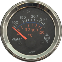 [16270994] MARCADOR TEMPERATURA AGUA ELECTRICO 12V 40Ø-120Ø ARO CROMADO